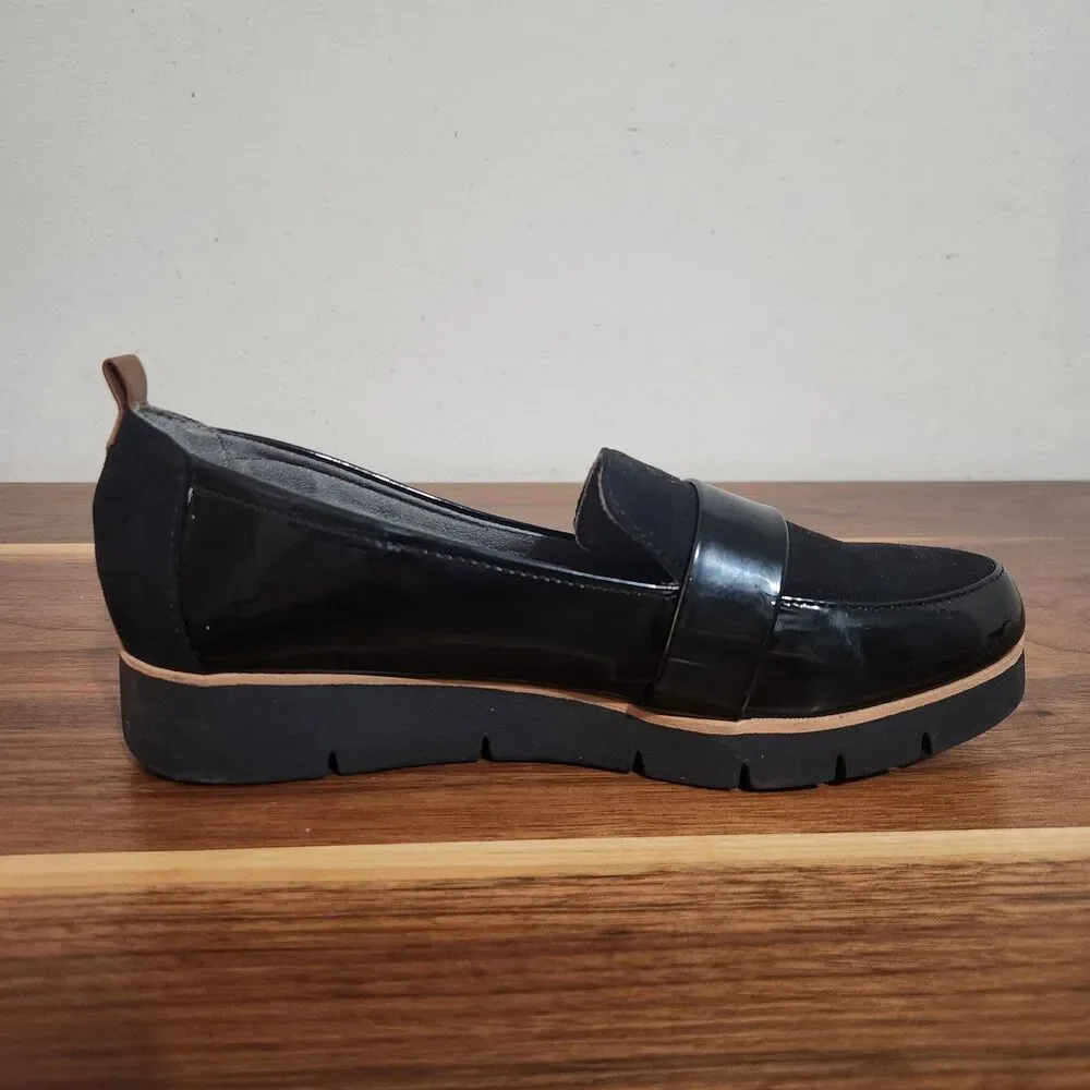 Dr Scholls Webster Slip On Platform Loafers Womens 7.5 Career Grunge Comfort - Picture 3 of 9